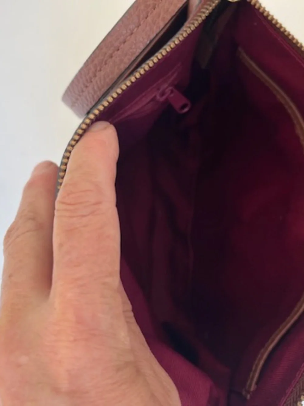 Nordstrom Chocolate Brown Pebbled Leather Crossbody Bag